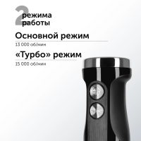 Блендер RED Solution RHB-2987, погружной, 1200 Вт, 0.5/0.7 л, 2 скорости, чёрный Блендер RED Solution RHB-2987, погружной, 1200 Вт, 0.5/0.7 л, 2 скорости, чёрный