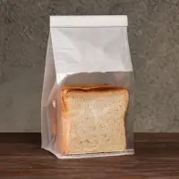 Пакет бумажный, с окном, прямоугольное дно, белый, 13&times;10&times;28 см