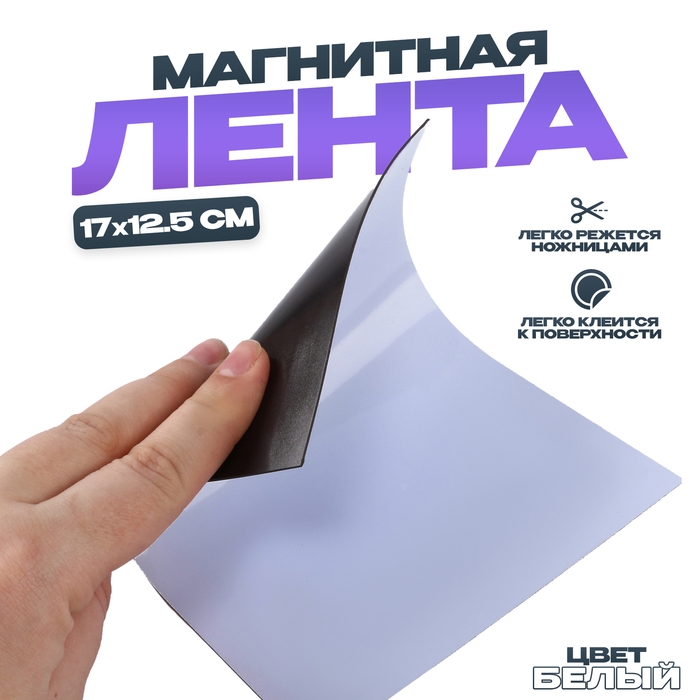Магнитная лента &laquo;Создай магниты&raquo;, белая, 17&times;12,5 см