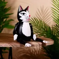 Сувенир "Кот" висячие лапки, дерево 25 см