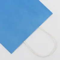 Пакет крафт синий, круглая ручка, 22&times;13&times;32 см, 120 г