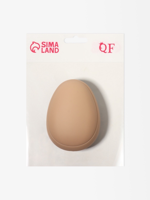 Расчёска массажная «Овал», 9.5×7×4.5 см, матовая, бежевая Расчёска массажная «Овал», 9.5×7×4.5 см, матовая, бежевая