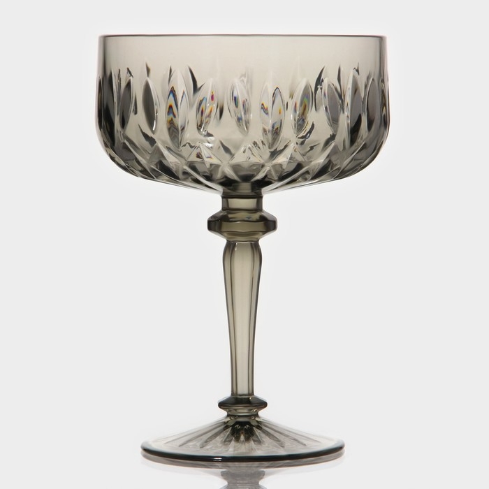 Креманка &laquo;Грани&raquo;, 400 мл, 11&times;15,5 см, цвет серый