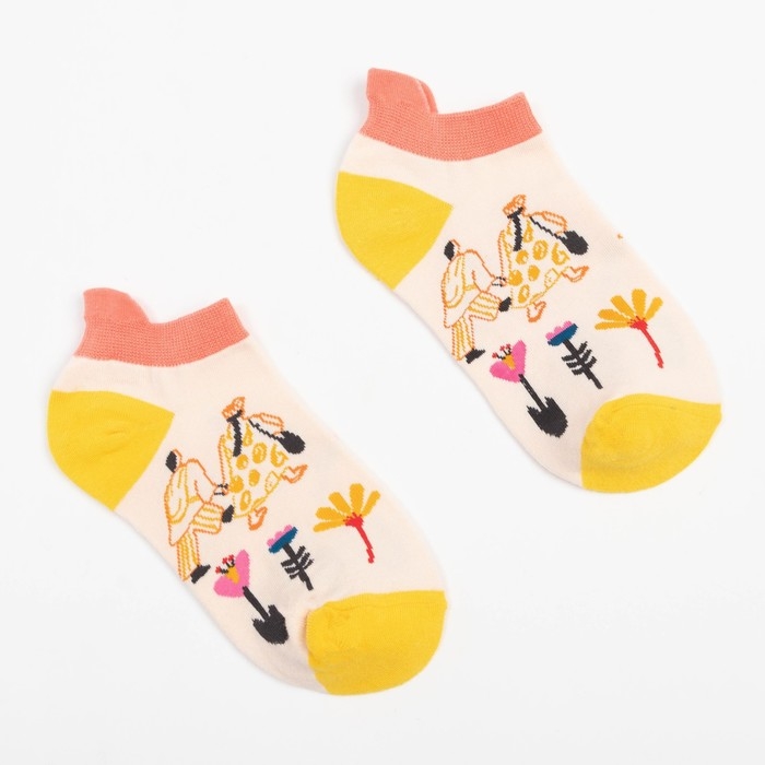 Носки женские MINAKU &laquo;Абстракция&raquo;, цвет розовый, размер 36-41 (23-27 см)