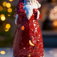 Светодиодная фигура "Дед Мороз" 13.8х6.8х7.5, 1 LED, LR44x3(в компл.), Т/БЕЛЫЙ