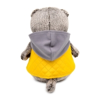 Мягкая игрушка &laquo;Басик&raquo; в желтой жилетке с серым капюшоном, 22 см
