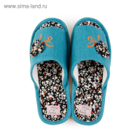 Тапочки женские, цвет бирюзовый, размер 36