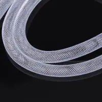 Ювелирная сетка-рукав "Регилин", круглый, 8 мм, 1 метр, цвет белый