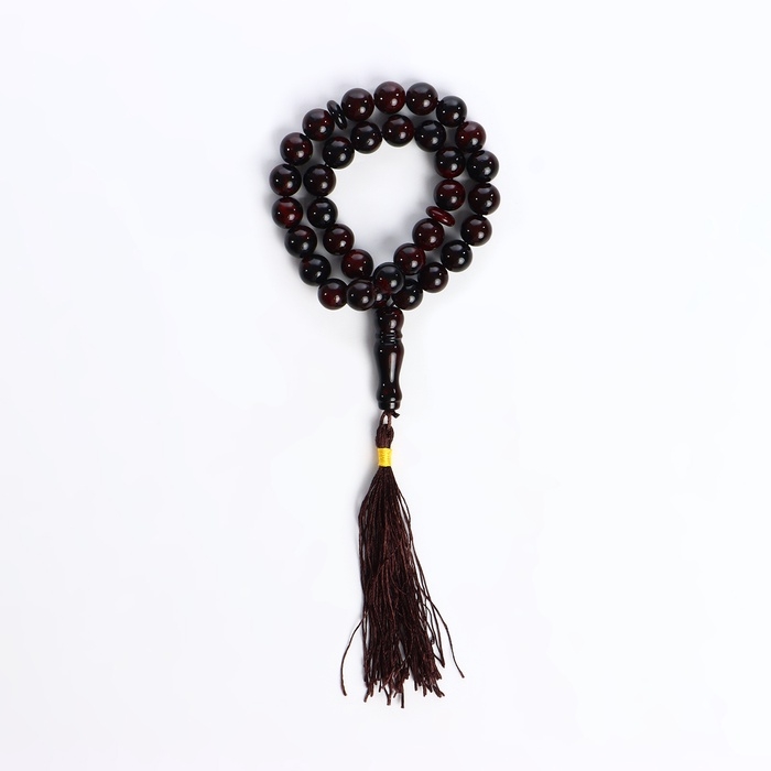 Чётки мусульманские шар №10 &laquo;Гранат&raquo;, 33 бусины через перемычку