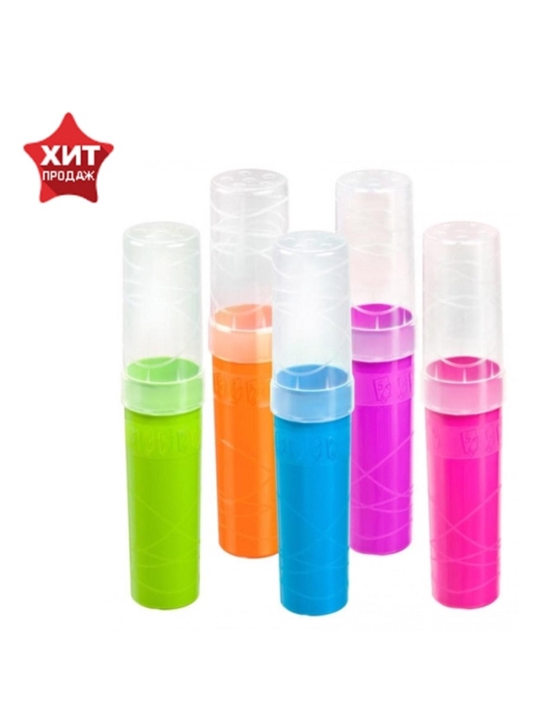 Пенал-тубус Стамм Intensive, 45 х 195 мм , пластиковый, микс (цена за 1 шт.)