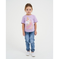Футболка детская KAFTAN "Самая красивая" р.36 (134-140), сиреневый