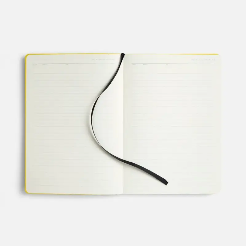 Ежедневник Doppio, недатированный, черный с желтым