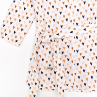 Халат детский муслиновый LoveLife &laquo;Сердечки&raquo; (4 года, рост 104-110 см) 100% хлопок, 235 гр/м2