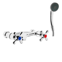 Смеситель для душа ZEIN Z80350153, кран-букса латунь 1/2", с душевым набором, хром Смеситель для душа ZEIN Z80350153, кран-букса латунь 1/2", с душевым набором, хром