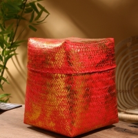 Корзинка плетеная "Голден" 25х25х30 см, розовый