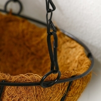 Кашпо подвесное, d = 25 см, с кокосовым вкладышем, &laquo;Полусфера&raquo;, Greengo