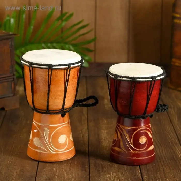 Сувенирный музыкальный инструмент "Барабан Джембе" 11,5х11,5х20 см МИКС