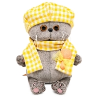 Мягкая игрушка &laquo;Кот Басик BABY в берете и шарфе в клетку&raquo;, 20 см