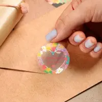 Наклейки для подарков и цветов &laquo;От всей души&raquo;, цветы, винил, 9.3 х 16 см