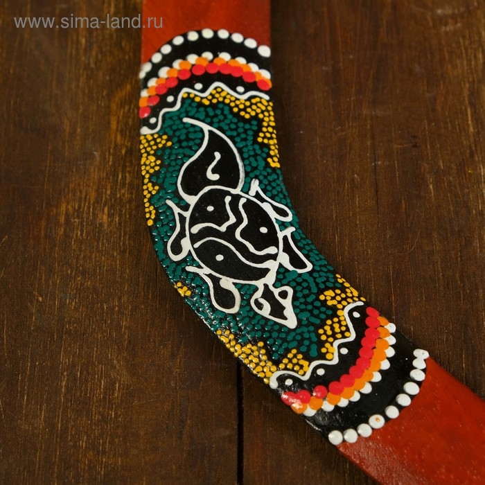 Сувенир бумеранг "Цветной узор"  40х6х0,7 см