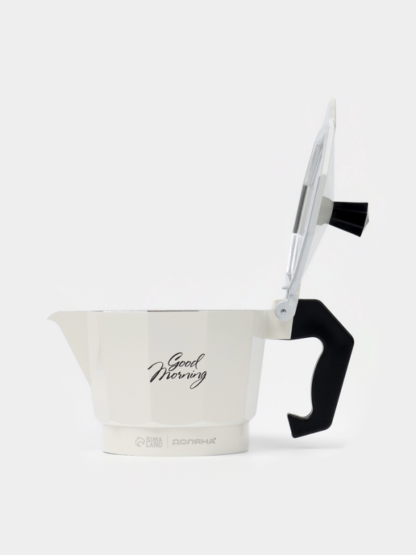 Кофеварка гейзерная "Good morning" на 3 чашки, цвет белый
