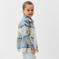 Рубашка детская KAFTAN утеплённая, размер 38 (146-152 см), голубая