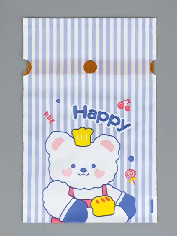 Пакет полиэтиленовый подарочный с лентой, "Счастье", 13 х 23 см