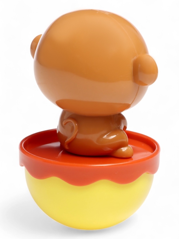 Неваляшка детская, обезьянка, цвет коричневый