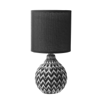Настольная лампа с абажуром RISALUX &laquo;Руби&raquo;, Е14, 40 Вт, бело-чёрный, 13&times;13&times;27 см