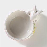 Конфетница Доляна &laquo;Зайка&raquo;, 250 мл, цвет розовый