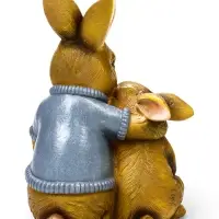 Садовая фигура 23 х 18 х 12 см  "Заяц с дочкой"