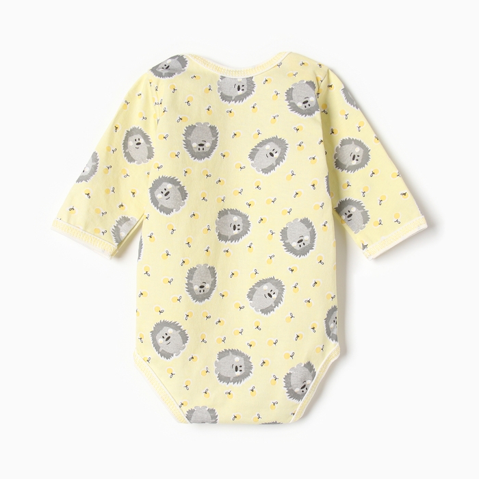 Боди Bloom Baby Ёжики с дл. рукавом, р. 68 см, желтый