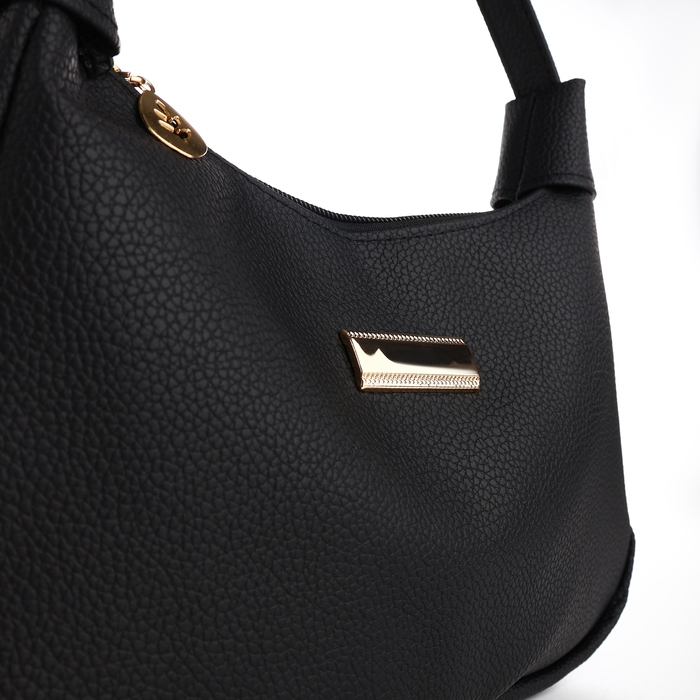 Сумка женская на молнии, цвет чёрный