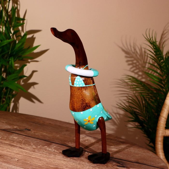Сувенир "Утка в купальнике" дерево 45 см