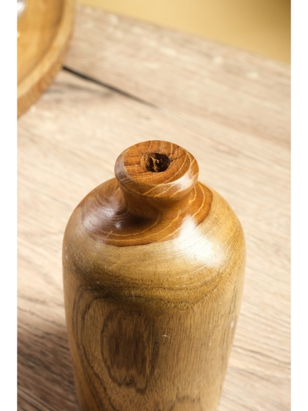 Ваза "Элегия" дерево Джати, 8х8х13 см, цв. коричневый