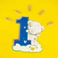 Гирлянда на ленте &laquo;Мне 1 год&raquo; с местом под фото, 15&times;16 см Me to You