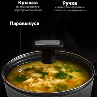 Ковш c крышкой Monolit-16SP антипригарное 1,3 л индукция