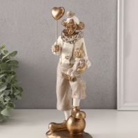 Сувенир полистоун "Клоун с малышом и воздушным шариком" бело-бежевый 10,5х7х25,5 см Сувенир полистоун "Клоун с малышом и воздушным шариком" бело-бежевый 10,5х7х25,5 см