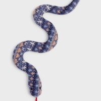 Мягкая игрушка "Змея" с зимними узорами, 36 см, цвет МИКС