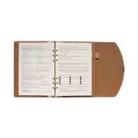 Органайзер на кольцах, A5, с клапаном, 80л, линия, к/зам, Бирюзовый