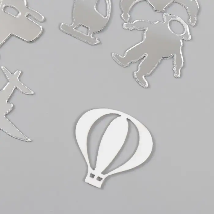 Декоративные элементы для творчества &laquo;Арт Узор. Воздушный транспорт&raquo;, набор 6 шт., пластик зеркальный