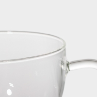 Чайная пара стеклянная Magistro &laquo;Невесомость&raquo;, 2 предмета: чашка 200 мл, блюдце d=11 см