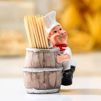 Подставка под зубочистки &laquo;Поварёнок&raquo;, в комплекте с зубочистками, МИКС