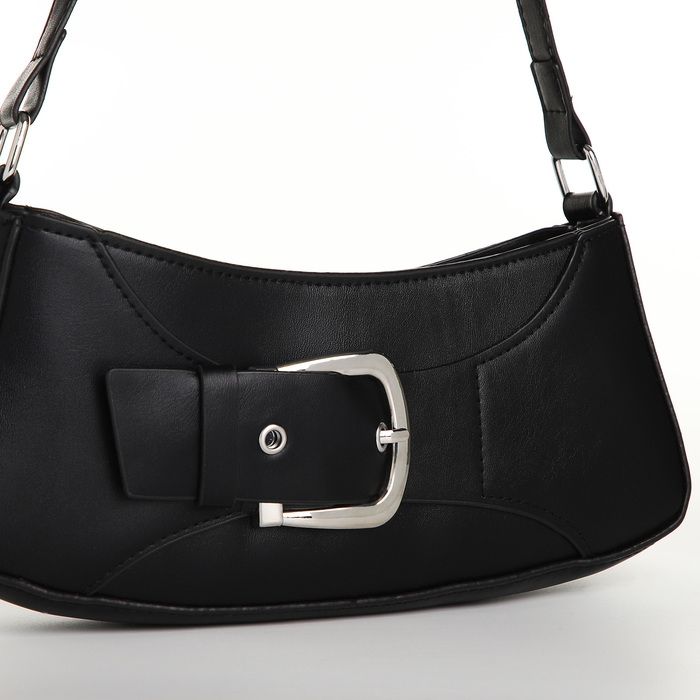 Сумка женская багет на молнии, цвет чёрный Сумка женская багет на молнии, цвет чёрный