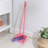 Щётка для пола Доляна, совок 25&times;26 см, щётка 23 см, металлическая ручка 78 см, цвет МИКС