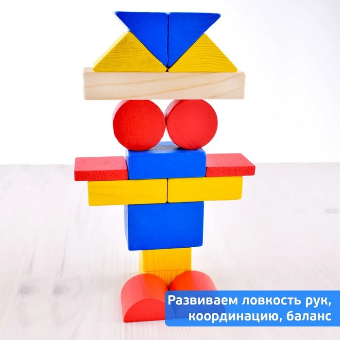 Конструктор &laquo;Цветной&raquo; 43 элемента