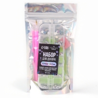 Стразы для творчества холодной фиксации с инструментами и клеем, цвет белый AB, размер от 1,5-6 мм, подходят для лица и ногтей Стразы для творчества холодной фиксации с инструментами и клеем, цвет белый AB, размер от 1,5-6 мм, подходят для лица и ногтей