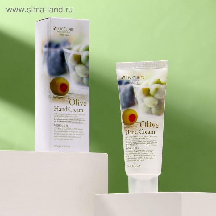 Увлажняющий крем для рук с экстрактом оливы 3W CLINIC Moisturizing Olive Hand Cream, 100 мл Увлажняющий крем для рук с экстрактом оливы 3W CLINIC Moisturizing Olive Hand Cream, 100 мл