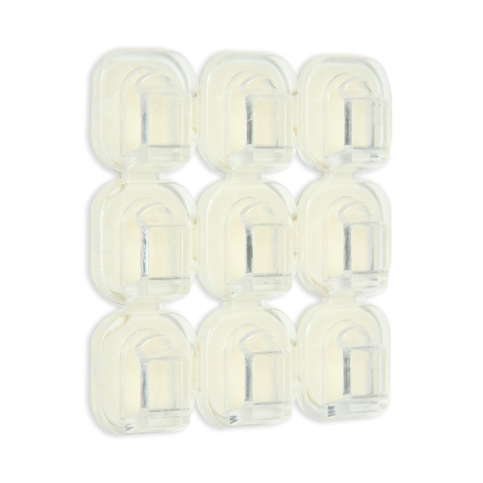 Держатель самоклеящийся для проводов и гирлянд ТУНДРА krep, 15х15 мм, 36 шт.