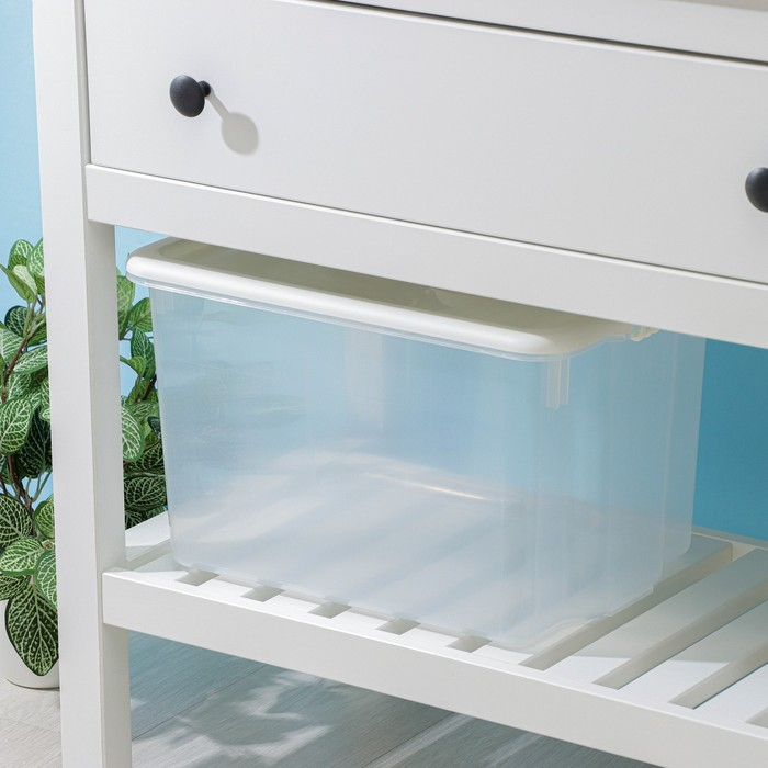 Контейнер для хранения с крышкой Porter, 21 л, 42&times;32&times;26 см, цвет слоновая кость